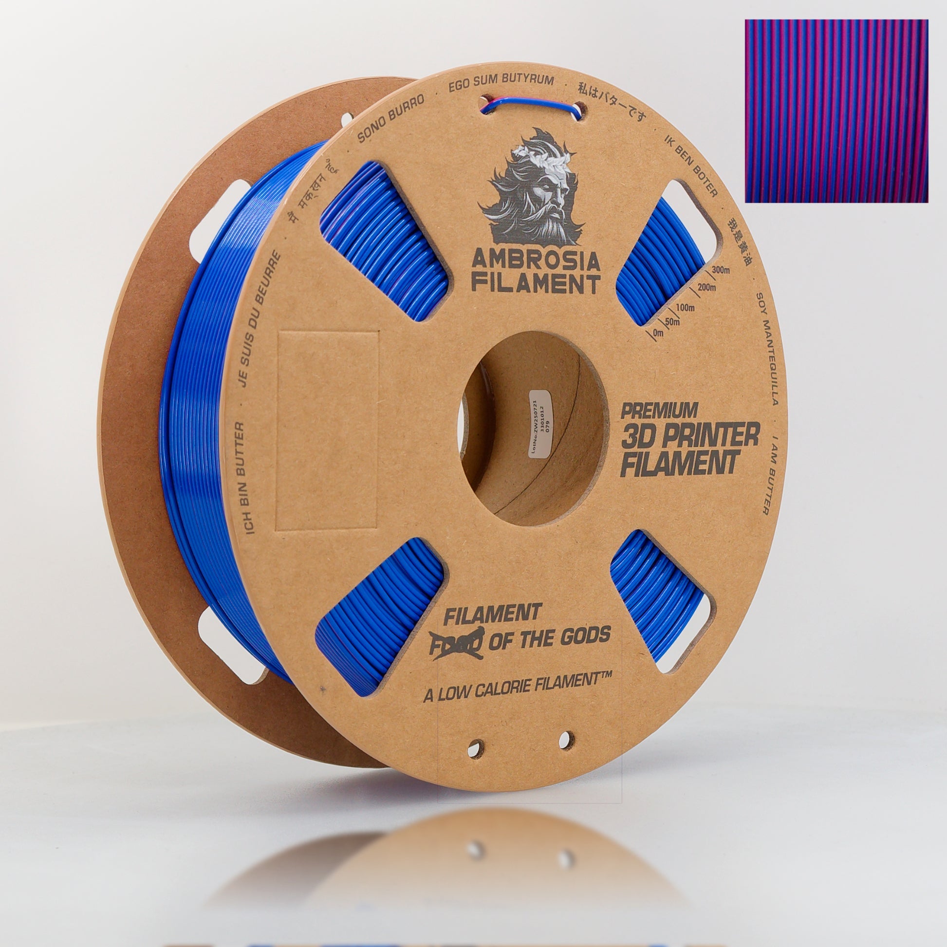 AMBROSIA SILK PLA Filament of the Gods - 1KG Bambu AMS Friendly