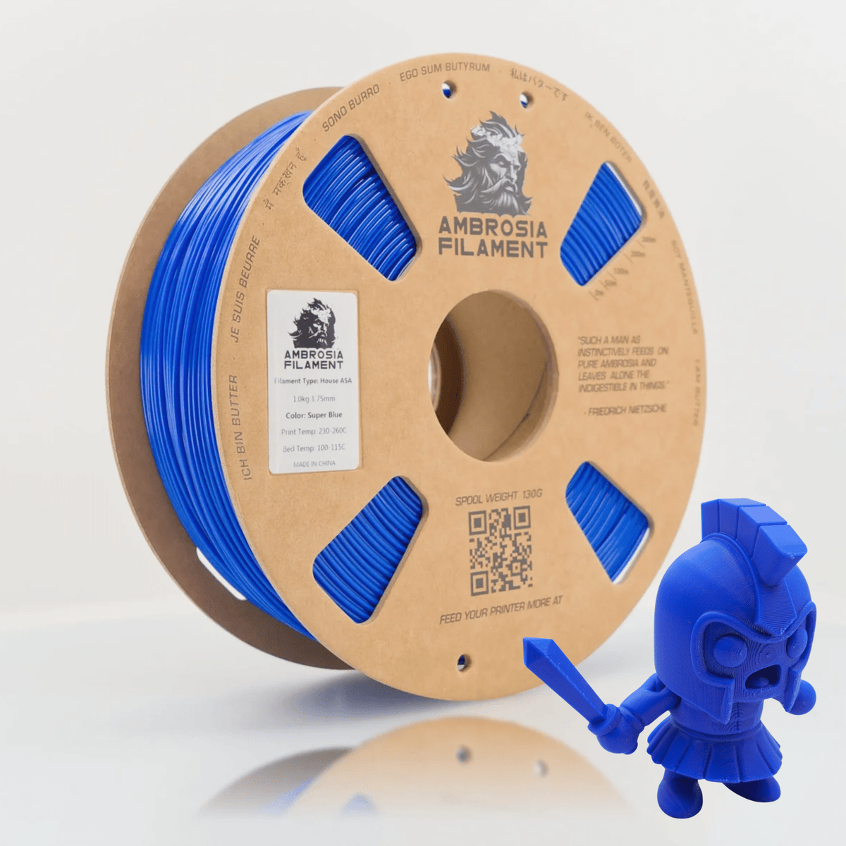 AMBROSIA ASA Filament of the Gods - 1KG Bambu AMS Friendly Cardboard Spools Premium 3D Printing Filament House ASA - West3D 3D Printing Supplies - AMBROSIA FILAMENT