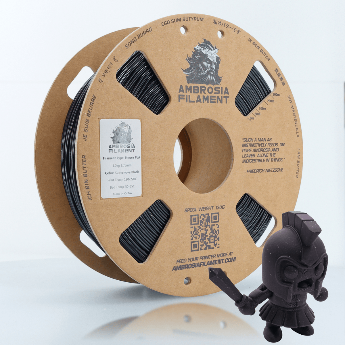AMBROSIA ASA Galactic Filament of the Gods (Glitter / Sparkle) - 1KG Bambu AMS Friendly Cardboard Spools Premium 3D Printing Filament - West3D 3D Printing Supplies - AMBROSIA FILAMENT