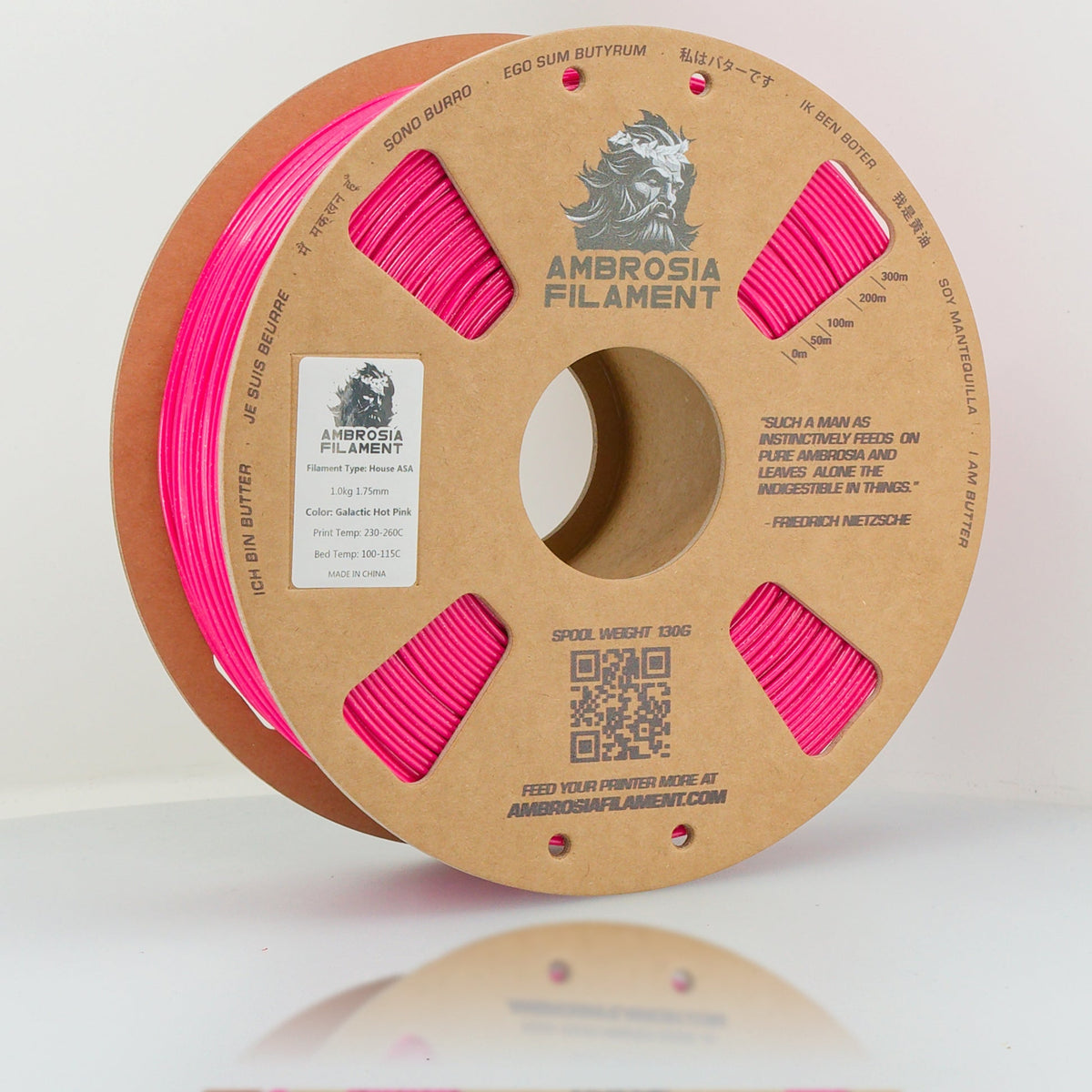 AMBROSIA ASA Galactic Filament of the Gods (Glitter / Sparkle) - 1KG Bambu AMS Friendly Cardboard Spools Premium 3D Printing Filament - West3D 3D Printing Supplies - AMBROSIA FILAMENT