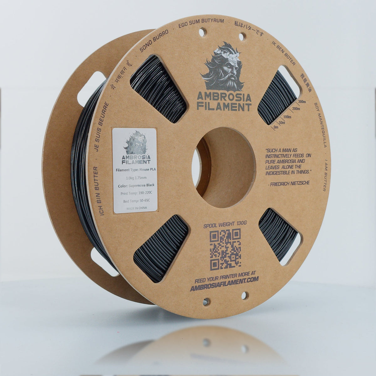 AMBROSIA Galactic (Sparkle) PLA Filament of the Gods - 1KG Bambu AMS Friendly Cardboard Spools Premium 3D Printing Filament - West3D 3D Printing Supplies - AMBROSIA FILAMENT