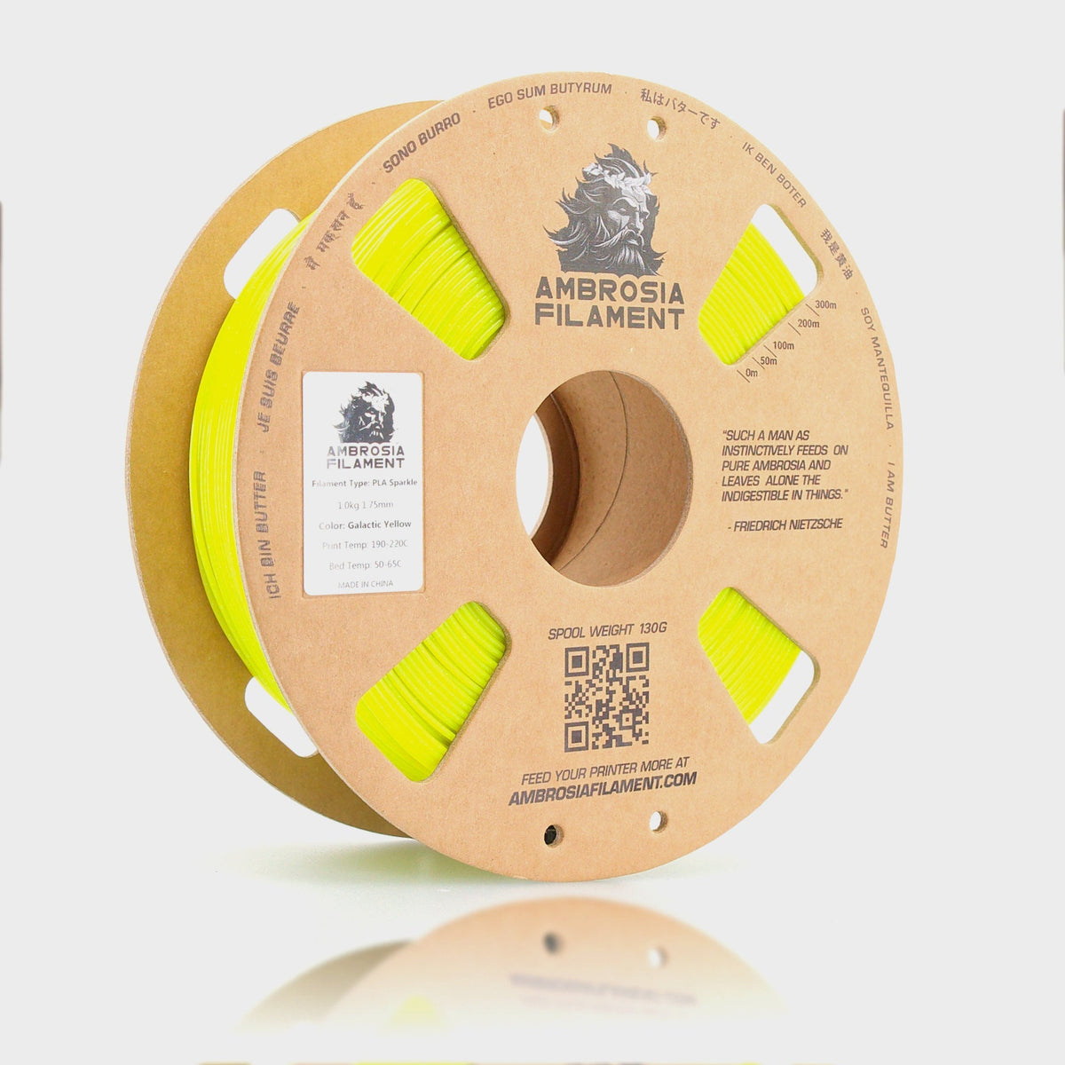 AMBROSIA Galactic (Sparkle) PLA Filament of the Gods - 1KG Bambu AMS Friendly Cardboard Spools Premium 3D Printing Filament - West3D 3D Printing Supplies - AMBROSIA FILAMENT