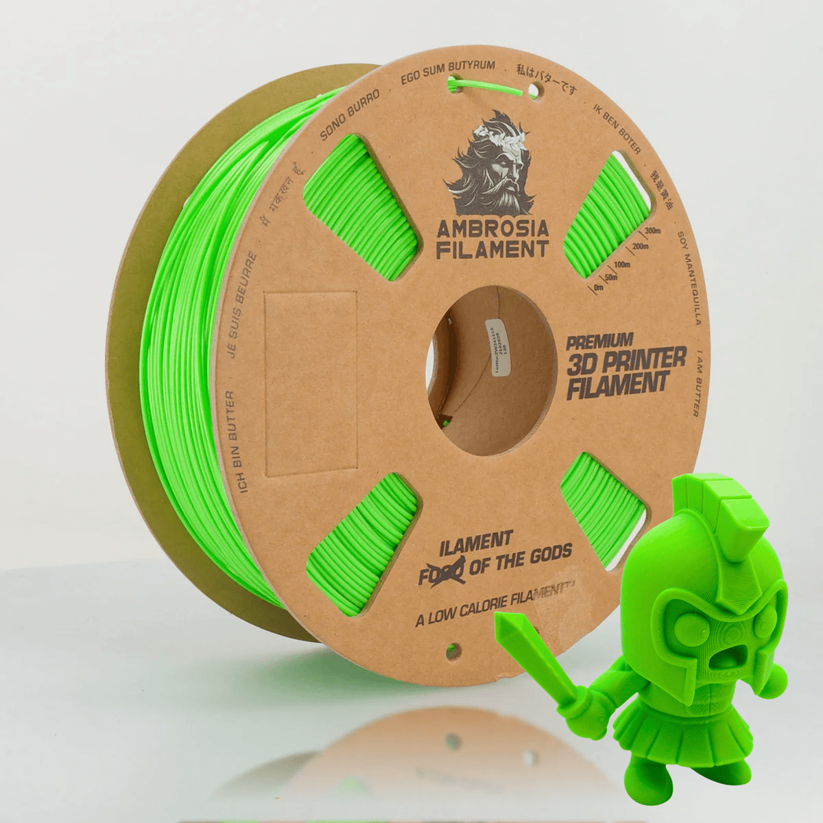 AMBROSIA PLA Filament of the Gods - 1KG Bambu AMS Friendly Cardboard Spools Premium 3D Printing Filament - West3D 3D Printing Supplies - AMBROSIA FILAMENT