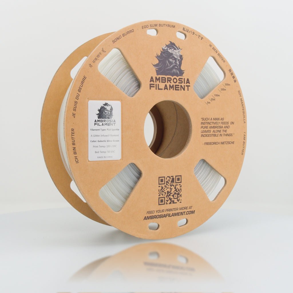 AMBROSIA PLA Filament of the Gods - 1KG Bambu AMS Friendly Cardboard Spools Premium 3D Printing Filament - West3D Printing - AMBROSIA FILAMENT