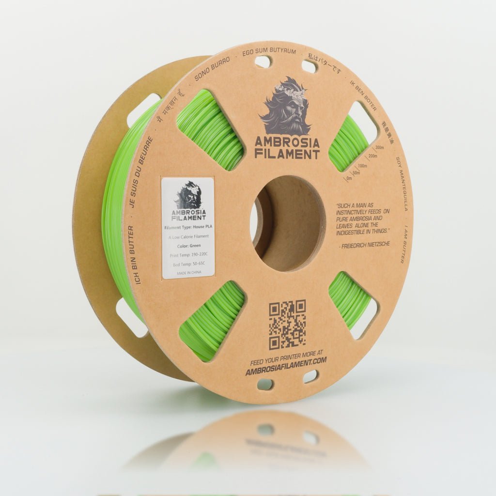 AMBROSIA PLA Filament of the Gods - 1KG Bambu AMS Friendly Cardboard Spools Premium 3D Printing Filament - West3D Printing - AMBROSIA FILAMENT